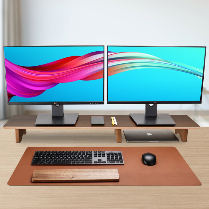 Inbox Zero Wood Monitor Stand & Reviews Wayfair